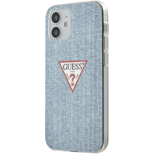 Защитный чехол Guess GUHCP12SPCUJULLB TPU Denim Triangle для iPhone 12 Mini Голубой