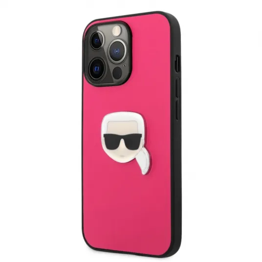 Husa de protectie Karl Lagerfeld pentru Apple iPhone 13 Pro, Karl Head, Roz