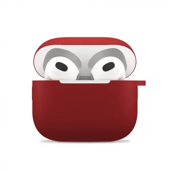 Husa de protectie NEXT ONE pentru AirPods 3 (2021), Silicon, Rosu