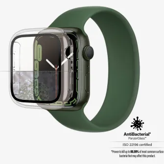 Husa de protectie PanzerGlass pentru Apple watch 7, 41mm, Transparenta / Rama Neagra
