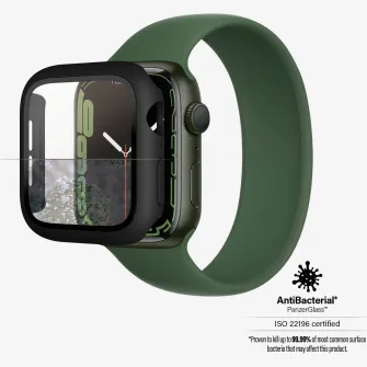 Husa de protectie PanzerGlass pentru Apple watch Series 7, 41mm, Transparenta / Rama Neagra