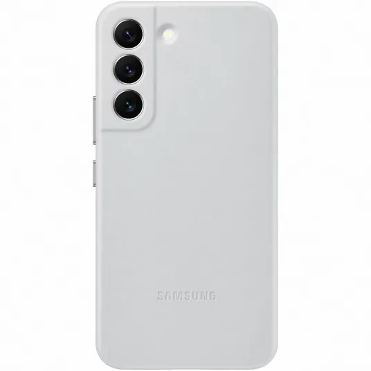 Кожаный чехол Samsung для Galaxy S22, светло-серый