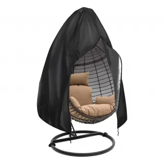 Husa Impermeabila pentru Scaun Suspendat, cu Fermoar, 115x190cm, Negru, poliester