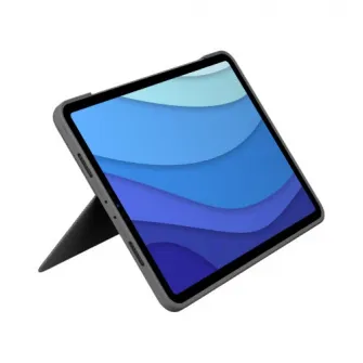 Husa Logitech Combo Touch cu tastatura si trackpad detasabile pentru iPad Pro 11 inch gen 1-4, US, Gri