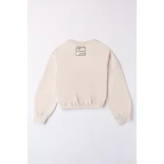 IDO, Bluza de trening cu maneci cazute si buzunare aplicate, Piersica, 152 CM