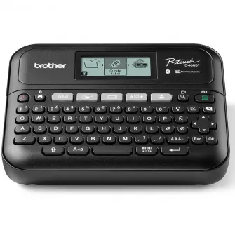 Imprimanta de capse BROTHER PT-D460BTVP, panglica de 18 mm, USB, husa de transport, afisaj grafic mare