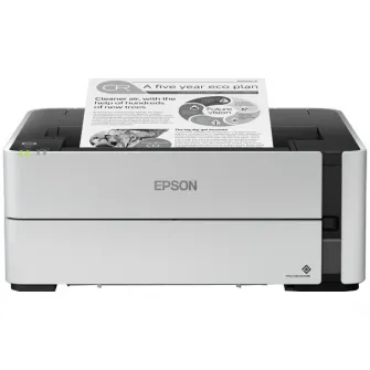 Imprimanta Epson EcoTank M1180, CISS, monocrom, A4, Wi-Fi, Bluetooth, Duplex (Alb)