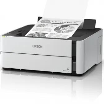 Imprimanta Epson EcoTank M1180, CISS, monocrom, A4, Wi-Fi, Bluetooth, Duplex (Alb)