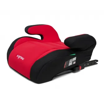 Inaltator auto pentru copii U-Grow, 125-150cm, certificat R129, cu isofix, negru/rosu