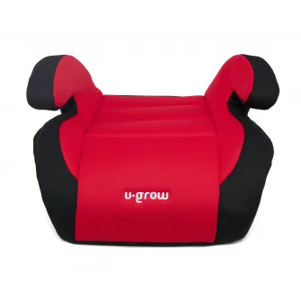 Inaltator auto pentru copii U-Grow, 125-150cm, certificat R129, cu isofix, negru/rosu