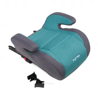 Inaltator auto pentru copii U-Grow, 125-150cm, certificat R129, cu isofix, verde/gri