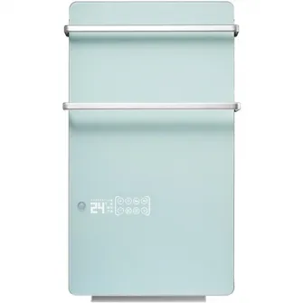 Стеклянный обогреватель для ванной комнаты Tesy GH200W, 2000 Вт, сенсорное управление, недельный планировщик, держатель для полотенец, светодиодный дисплей, белый