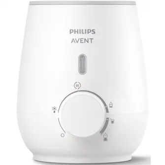 Incalzitor electric Philips-AVENT SCF355/09, incalzire rapida si uniforma, pastrare la cald, functie dezghetare, Alb