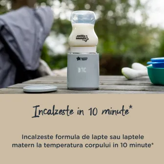 Incalzitor portabil pentru biberoane Tommee Tippee, reincarcabil prin USB, incalzitor electric pentru biberoane, usor de folosit in calatorii
