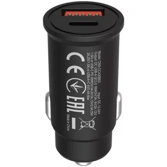 Incarcator auto Canyon, C-20-03 PD 30W QC 3.0 18W USB-C USB-A, Black (CNS-CCA20B03)