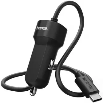 Incarcator auto Hama USB tip C, negru