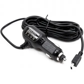 Incarcator auto PNI cu mufa mini USB 12V/24V - 5V 1.5A, pentru DVR auto, lungime cablu 3.5m