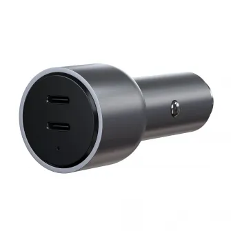 Incarcator auto Satechi 40W Dual USB-C PD, Argintiu