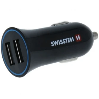 Incarcator auto Swissten 2.4a putere cu 2x usb cablu micro usb