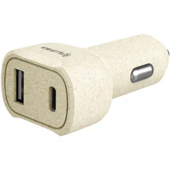 Incarcator auto Tellur Green 36W 6A (PD18W + QC 3.0), crem