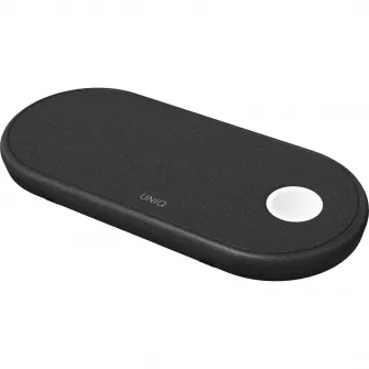 Incarcator retea UNIQ Wireless pentru Apple iPhone / Watch / Airpods Aereo Fast Charging, Negru
