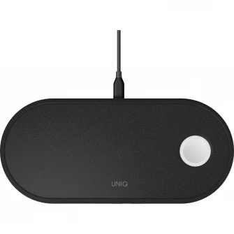 Incarcator retea UNIQ Wireless pentru Apple iPhone / Watch / Airpods Aereo Fast Charging, Negru