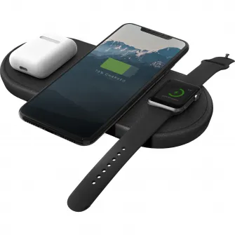 Incarcator retea UNIQ Wireless pentru Apple iPhone / Watch / Airpods Aereo Fast Charging, Negru