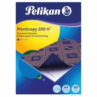 Indigo Pelikan, A4, scriere manuala, granulatie 200H, 100 coli, albastru