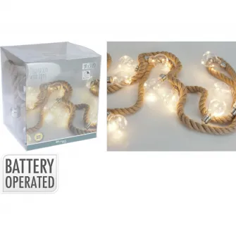 Instalatie Craciun, 30 micro LED-uri, sfoara 3 m, alimentare baterii