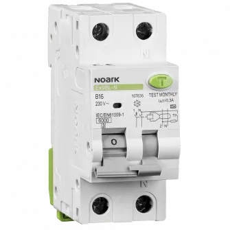 Intrerupator automat diferential Noark 107636 RCBO, Icn=6kA, 1+Npoli, caracteristica. B, In=10A, IΔn=30mA, tip A
