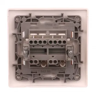 Intrerupator dublu Legrand Niloe L396420, incastrat, 10A, 250V, IP20, Alb