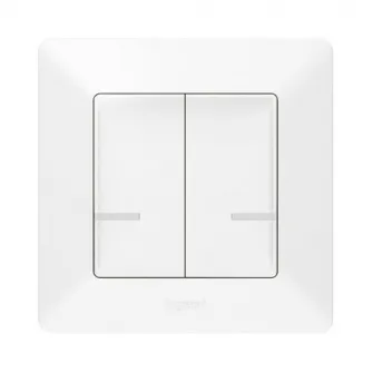 Intrerupator inteligent dublu Legrand L752188, Zigbee, 1000W, Alb