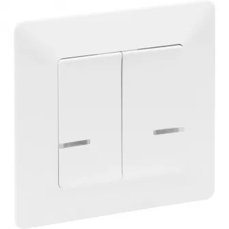Intrerupator inteligent dublu Legrand L752188, Zigbee, 1000W, Alb