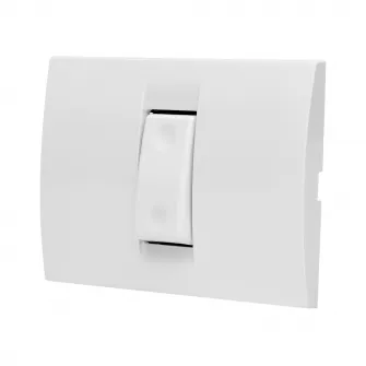 Intrerupator simplu cap scara Gewiss 1M, pentru doza 3M, 16A, plastic, Alb