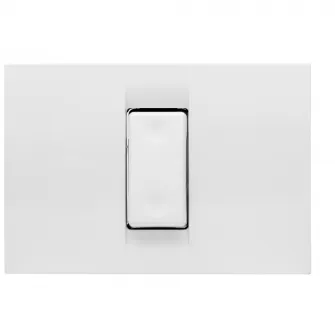 Intrerupator simplu Gewiss 1M, pentru doza 3M, 16A, plastic, Alb