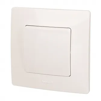 Intrerupator simplu Legrand Niloe L396426, incastrat, 10A, 250V, IP20, Alb