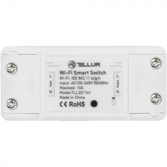 Intrerupator WiFi Tellur, de linie, 2200W, Alb