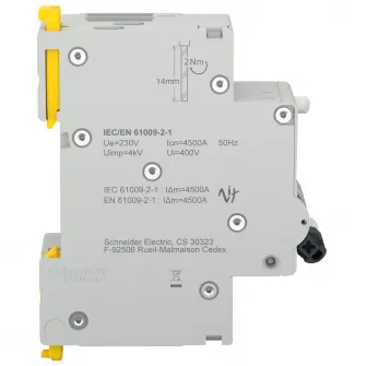 Intreruptor automat diferential Schneider Easy9, RCBO 1P+N 4500 AC 30mA C 20A