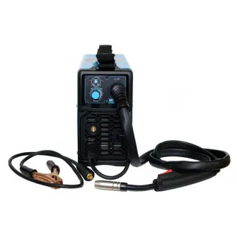 Inventor sudura MIG MAG Jasic Novo MIG 130, 120 A curent maxim de sudare, 230 V, cu gaz si fara gaz, 0.6-0.8 diametru sarma otel, 0.8-0.9 mm diametru sarma flux, 47 V tensiune in gol