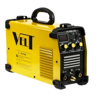 Invertor de sudura profesional Velt TIG/MMA 250, 250 A, 230 V, electrod 1.6-5 mm, 9.5 kg, accesorii incluse