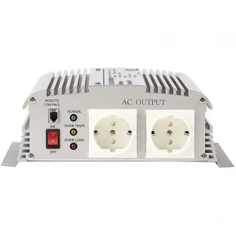 Invertor de tensiune Nedis ,12V DC - 230V, AC 1000W, 2 x iesire Schuko