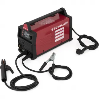 Invertor sudura cu rola sarma flux 0.45 kg MIG/MMA/TIG Steinhaus PRO-MIG130, 230 V, 20-130 A curent, 0.8-1.0 mm diametru sarma de sudura, 1.6-3.2 mm diametru electrod de sudura