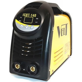 Профессиональный сварочный инвертор постоянного тока Velt IGBT 140, 140 А, 230 В, 4500 Вт, диаметр электрода 1,6-3,2 мм, функция TIG lift, VRD, сварочная маска, щетка для шлакового молотка, сварочный кабель