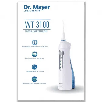 Irigator bucal Dr. Mayer WT3100, Portabil, Alb/Albastru