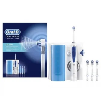 Irigator bucal Oral B, 5 trepte de intensitate, 4 capete intradentare, 600 ml, Alb