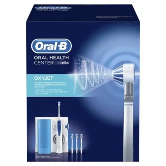 Irigator bucal Oral B, 5 trepte de intensitate, 4 capete intradentare, 600 ml, Alb