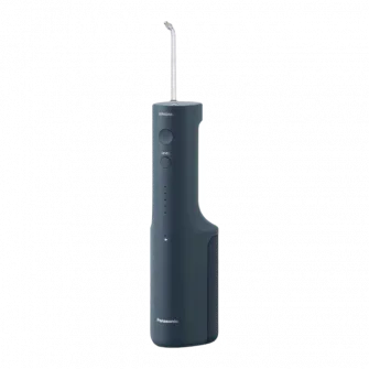 Irigator bucal Panasonic Ultrasonic EW-DJ66-A303, aprox. 647kPa presiune apa, 5 trepte de reglare presiune, portabil, 2duze Ultrasonice incluse, Capacitate rezervor 200 ml, Albastru