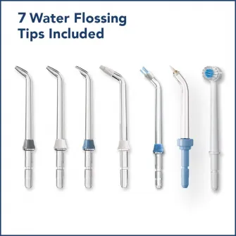 Irigator bucal Waterpik Profesional Aquarius WP-660, 7 capete curatare, 10 trepte presiune, Rezervor 650ml, Alb