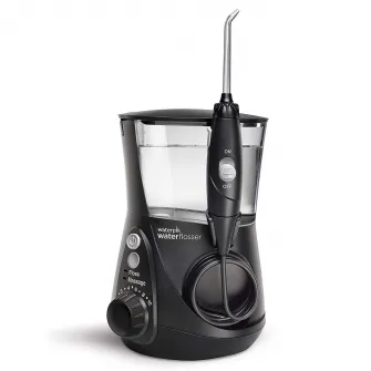 Irigator bucal Waterpik Profesional Aquarius WP-662, 7 capete curatare, 10 trepte presiune, Rezervor 650ml, Negru