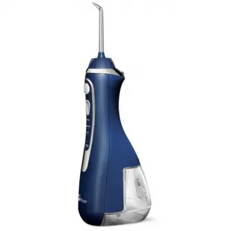 Irigator bucal Waterpik Profesional WP-563, portabil, 4 capete curatare, 3 trepte presiune, incarcare magnetica, Albastru